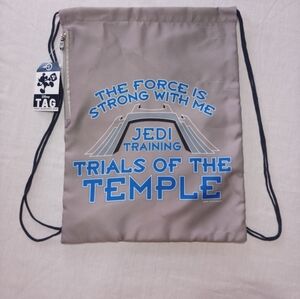 Disney Parks TAG Star Wars Jedi Training Drawstring Bag Backpack